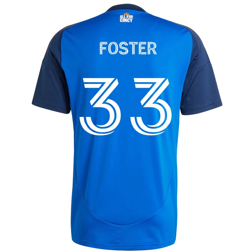 Danxen Mujer Camiseta Isaiah Foster #33 Blanco Azul Naranja 1ª Equipación 2025/26 La Camisa