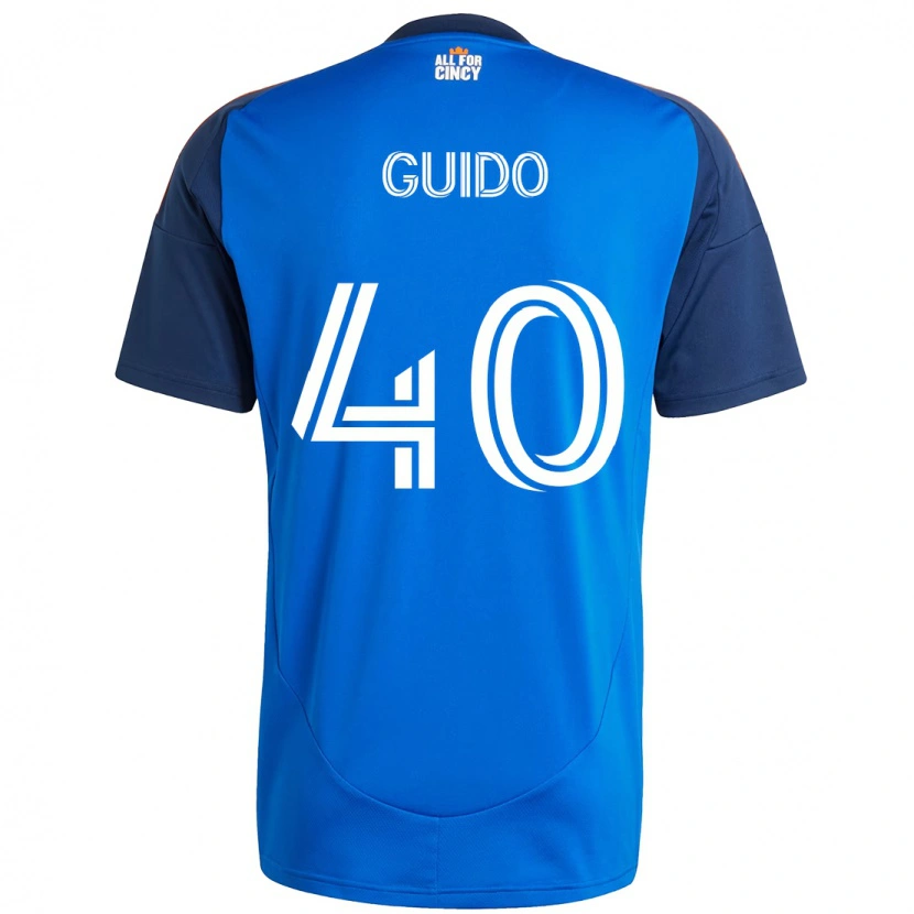 Danxen Mujer Camiseta Alejandro Guido #40 Blanco Azul Naranja 1ª Equipación 2025/26 La Camisa