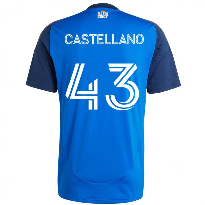 Danxen Mujer Camiseta Jesús Castellano #43 Blanco Azul Naranja 1ª Equipación 2025/26 La Camisa