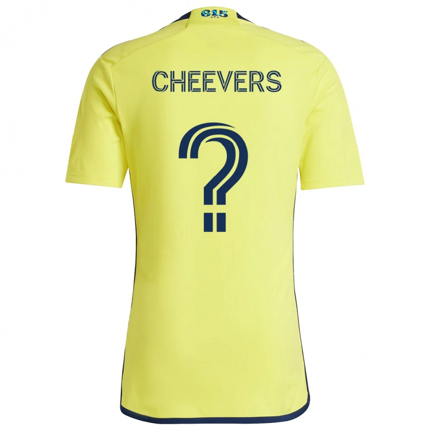 Danxen Mujer Camiseta Scott Cheevers #0 Azul Marino Amarillo 1ª Equipación 2025/26 La Camisa