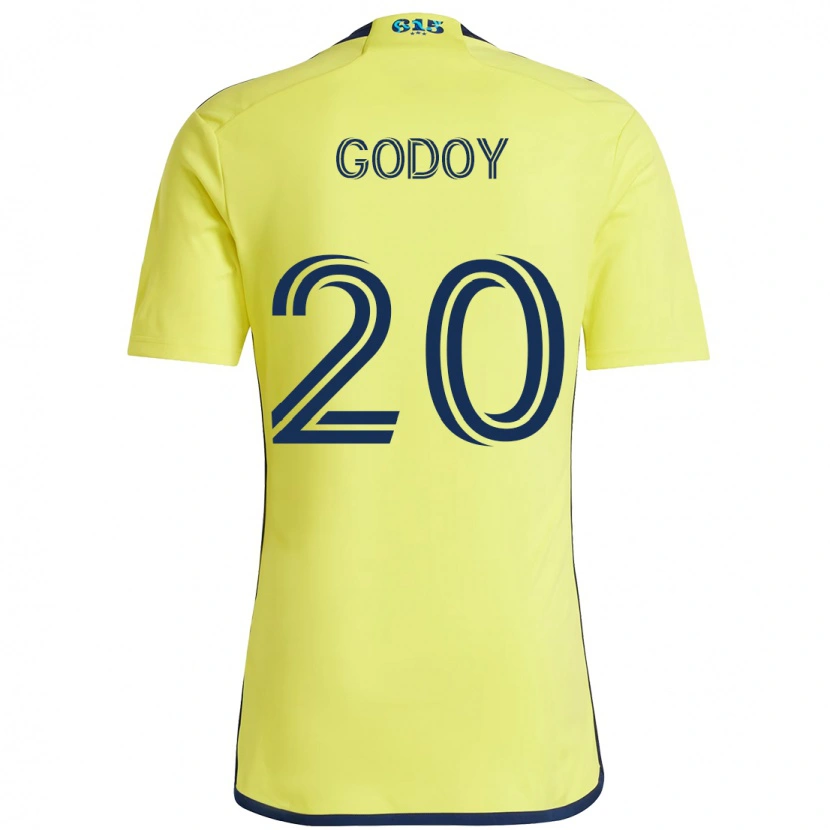 Danxen Mujer Camiseta Aníbal Godoy #20 Azul Marino Amarillo 1ª Equipación 2025/26 La Camisa