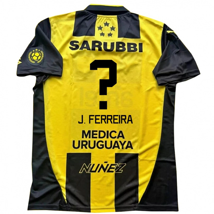 Danxen Mujer Camiseta Joaquín Ferreira #0 Negro Amarillo 1ª Equipación 2025/26 La Camisa