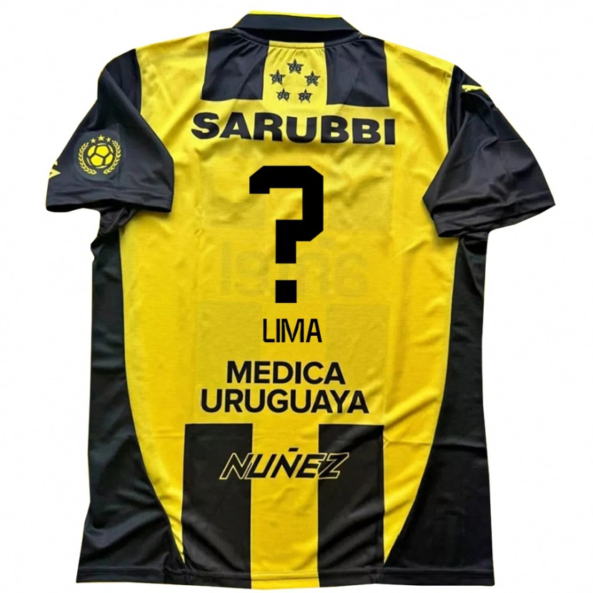 Danxen Mujer Camiseta Jhonatan Lima #0 Negro Amarillo 1ª Equipación 2025/26 La Camisa