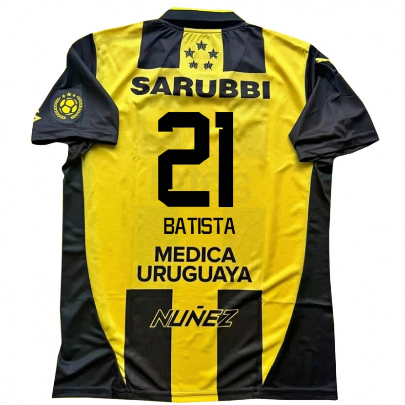 Danxen Mujer Camiseta Facundo Batista #21 Negro Amarillo 1ª Equipación 2025/26 La Camisa