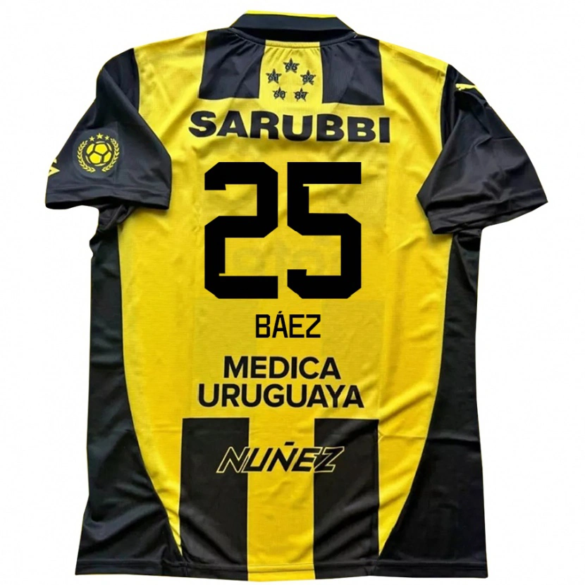 Danxen Mujer Camiseta Jaime Báez #25 Negro Amarillo 1ª Equipación 2025/26 La Camisa