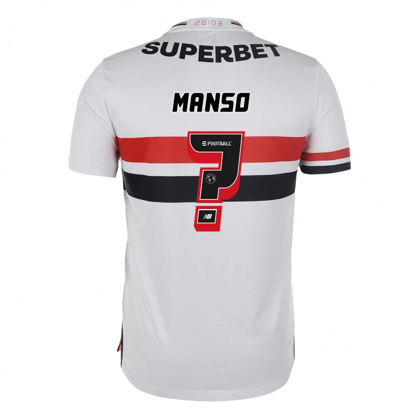 Danxen Mujer Camiseta Mateus Manso #0 Rojo Negro Blanco 1ª Equipación 2025/26 La Camisa