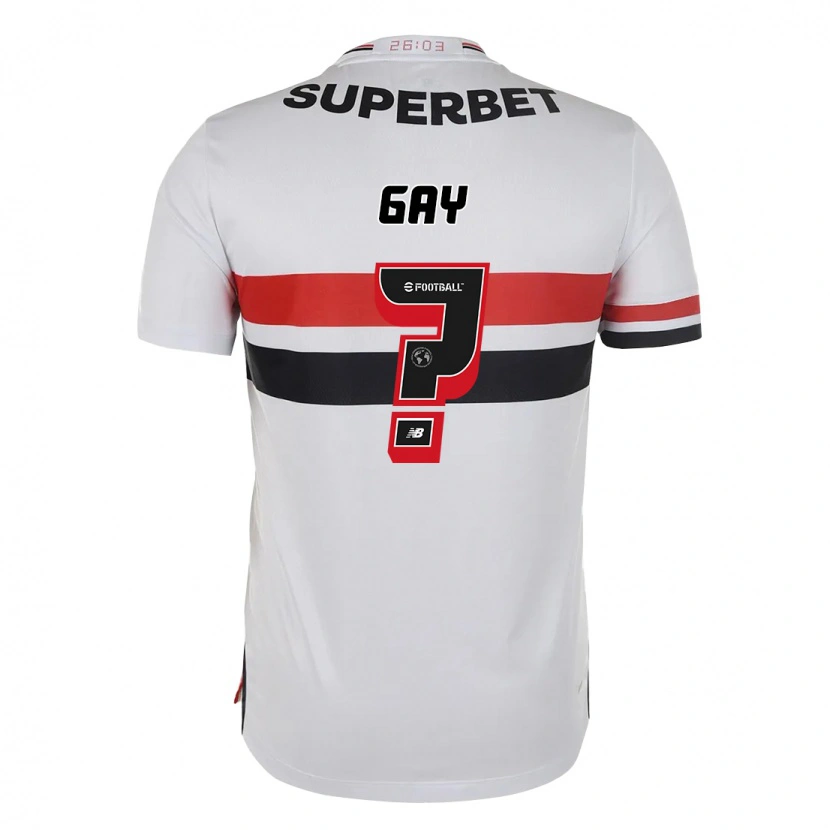 Danxen Mujer Camiseta Ganael Gay #0 Rojo Negro Blanco 1ª Equipación 2025/26 La Camisa