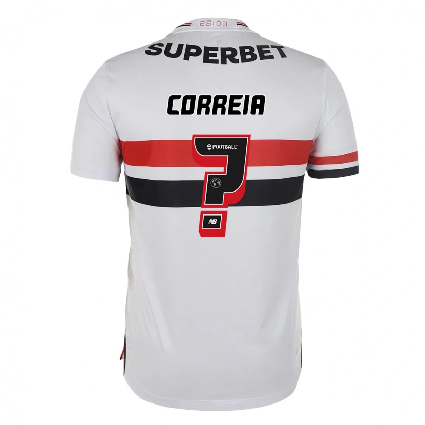 Danxen Mujer Camiseta Arthur Correia #0 Rojo Negro Blanco 1ª Equipación 2025/26 La Camisa
