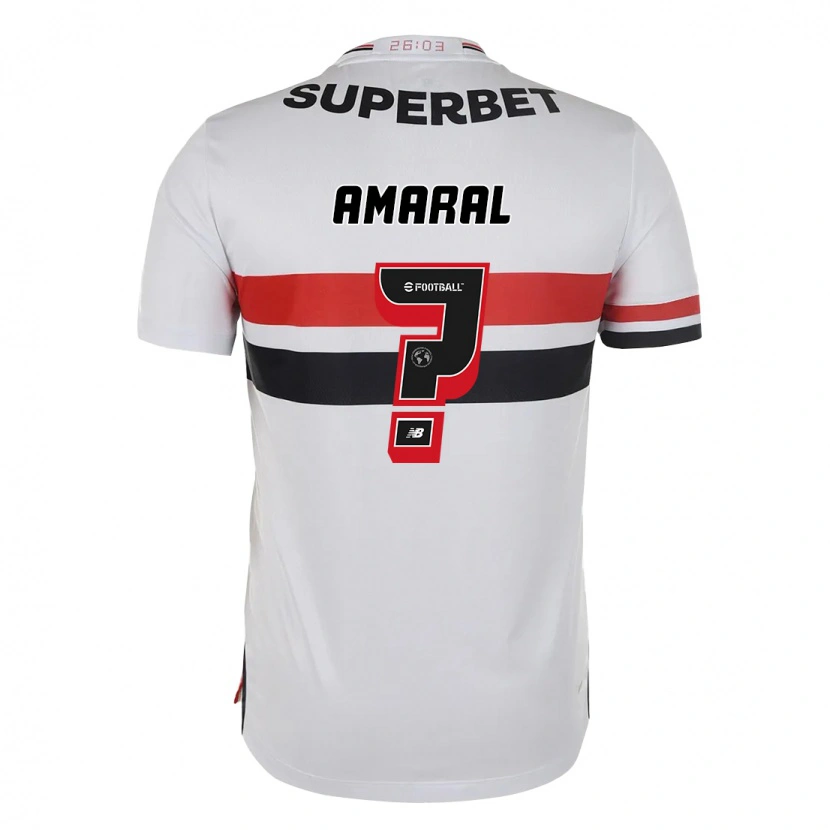 Danxen Mujer Camiseta Mateus Amaral #0 Rojo Negro Blanco 1ª Equipación 2025/26 La Camisa