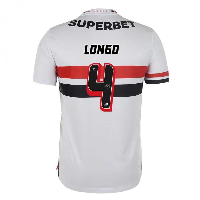 Danxen Mujer Camiseta Santiago Longo #4 Rojo Negro Blanco 1ª Equipación 2025/26 La Camisa