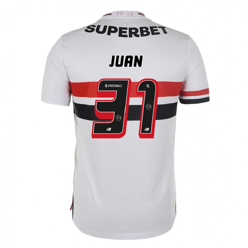 Danxen Mujer Camiseta Juan #31 Rojo Negro Blanco 1ª Equipación 2025/26 La Camisa