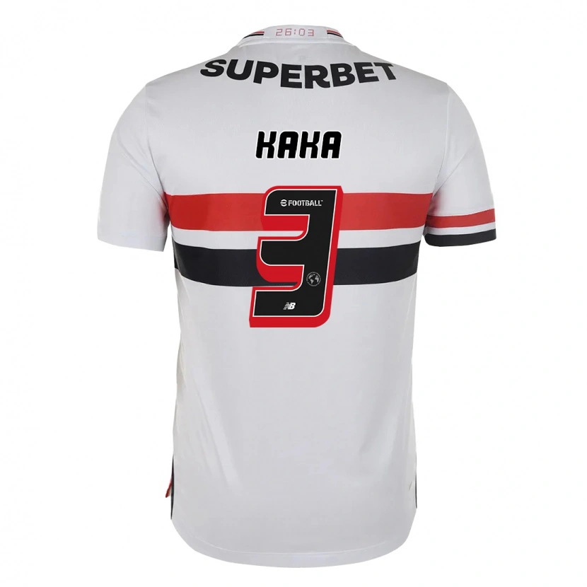 Danxen Mujer Camiseta Kaká #3 Rojo Negro Blanco 1ª Equipación 2025/26 La Camisa