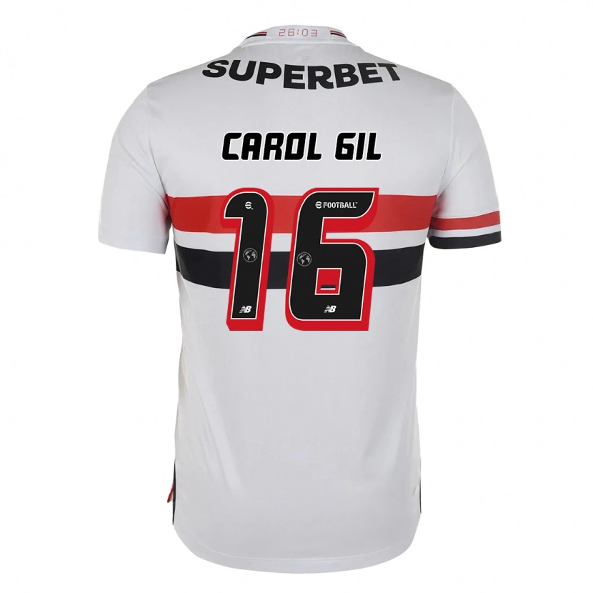 Danxen Mujer Camiseta Carol Gil #16 Rojo Negro Blanco 1ª Equipación 2025/26 La Camisa