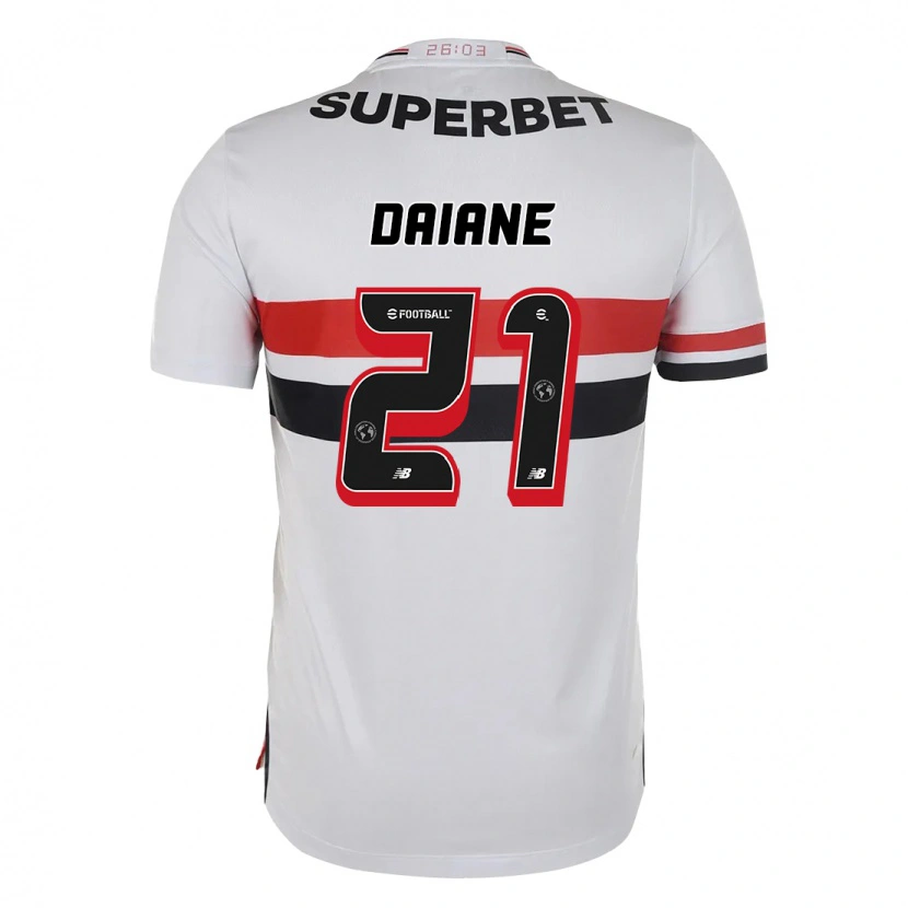 Danxen Mujer Camiseta Daiane #21 Rojo Negro Blanco 1ª Equipación 2025/26 La Camisa