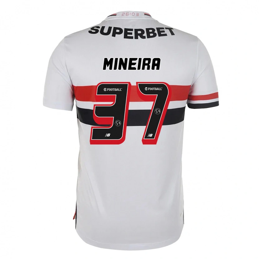Danxen Mujer Camiseta Rafa Mineira #37 Rojo Negro Blanco 1ª Equipación 2025/26 La Camisa