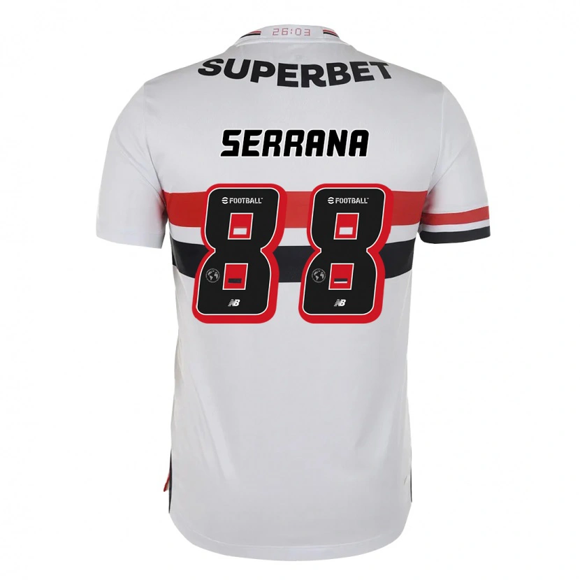 Danxen Mujer Camiseta Serrana #88 Rojo Negro Blanco 1ª Equipación 2025/26 La Camisa