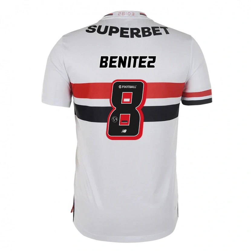 Danxen Mujer Camiseta Martin Benitez #8 Rojo Negro Blanco 1ª Equipación 2025/26 La Camisa
