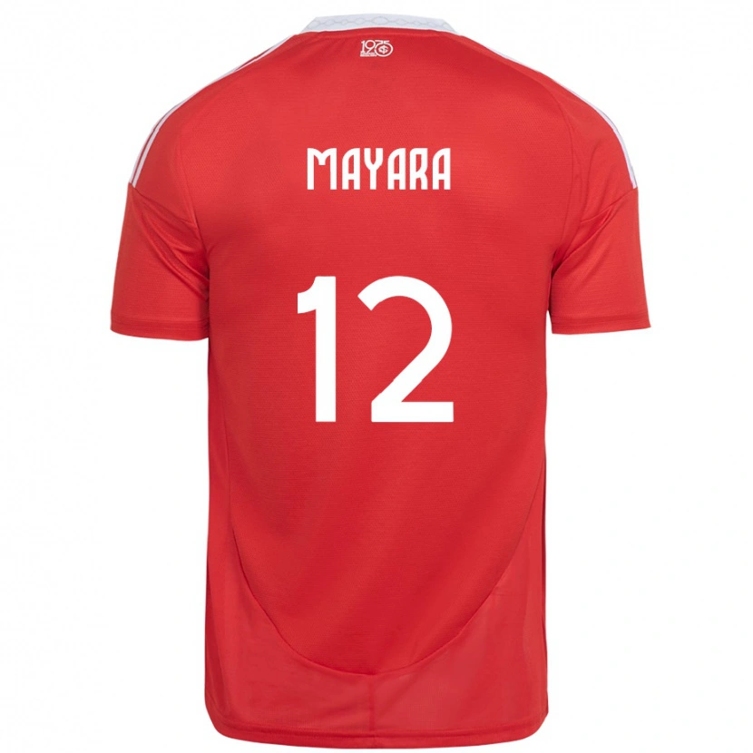 Danxen Mujer Camiseta Mayara #12 Rojo Blanco 1ª Equipación 2025/26 La Camisa