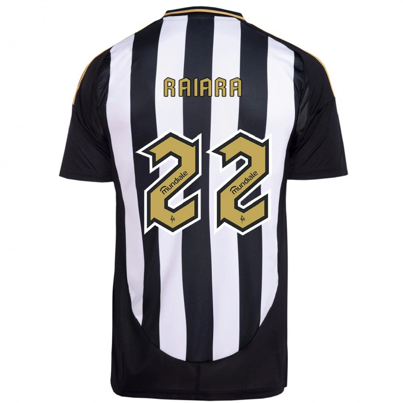 Danxen Mujer Camiseta Raiara #22 Blanco Negro 1ª Equipación 2025/26 La Camisa