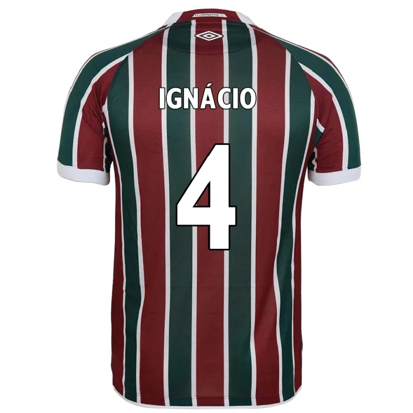 Danxen Mujer Camiseta Ignácio #4 Blanco Verde Granate 1ª Equipación 2025/26 La Camisa