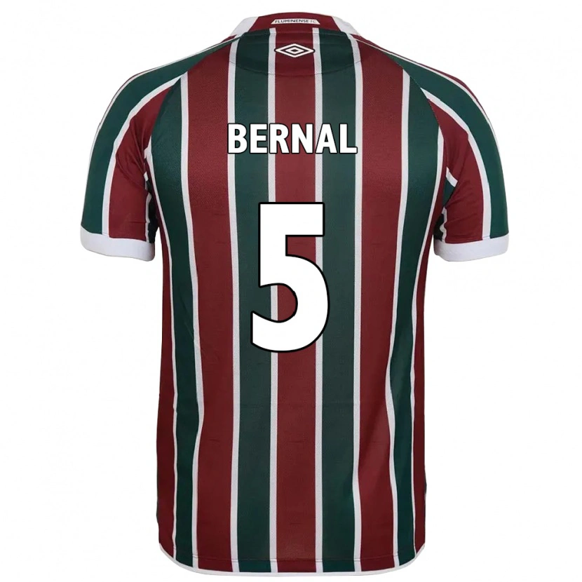 Danxen Mujer Camiseta Facundo Bernal #5 Blanco Verde Granate 1ª Equipación 2025/26 La Camisa