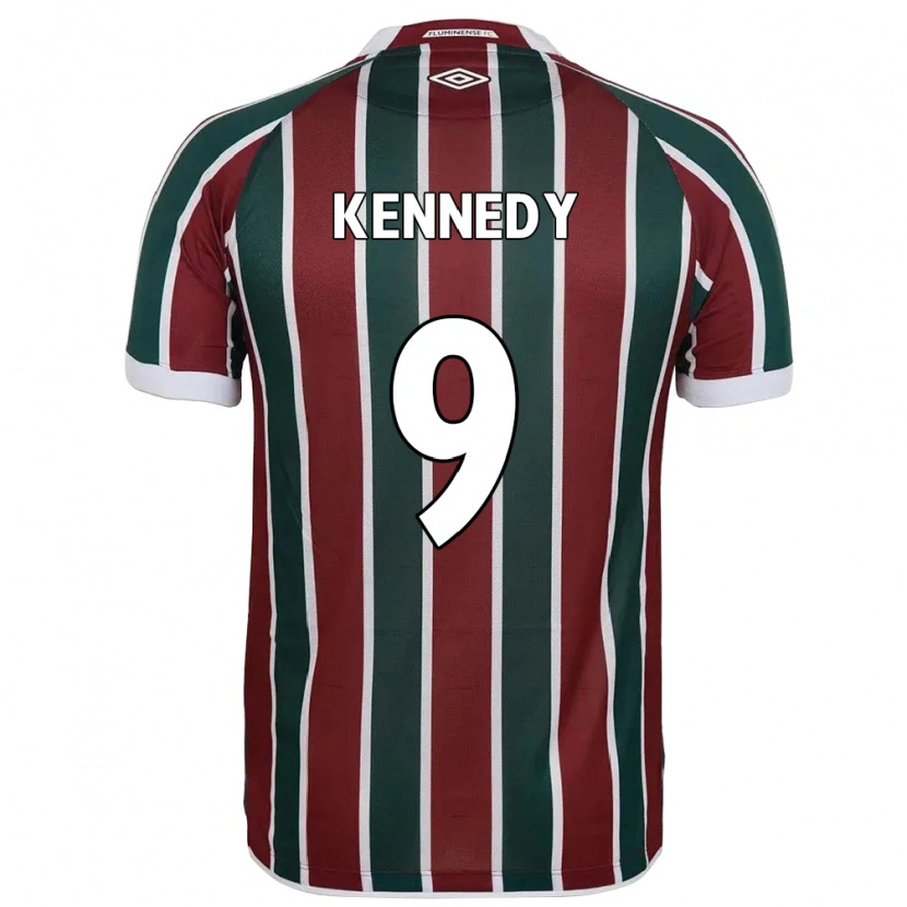 Danxen Mujer Camiseta John Kennedy #9 Blanco Verde Granate 1ª Equipación 2025/26 La Camisa
