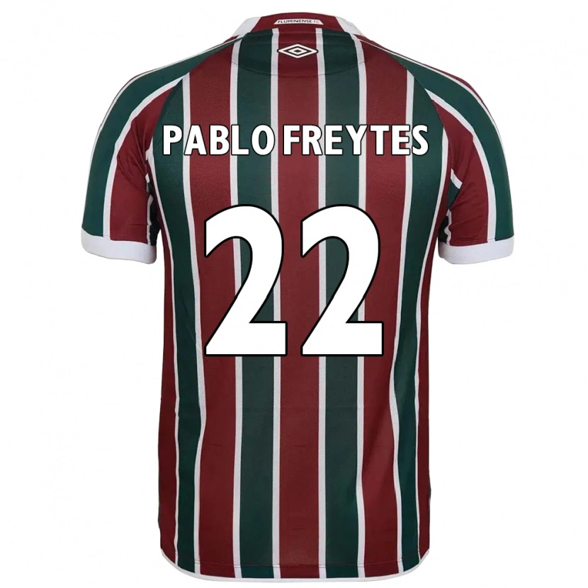 Danxen Mujer Camiseta Juan Pablo Freytes #22 Blanco Verde Granate 1ª Equipación 2025/26 La Camisa