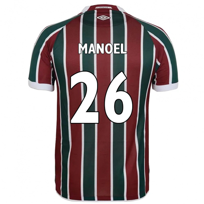 Danxen Mujer Camiseta Manoel #26 Blanco Verde Granate 1ª Equipación 2025/26 La Camisa