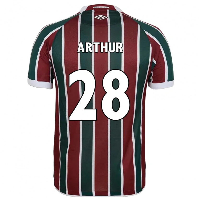 Danxen Mujer Camiseta Arthur #28 Blanco Verde Granate 1ª Equipación 2025/26 La Camisa