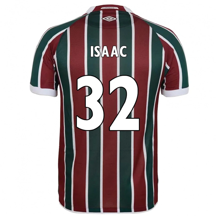 Danxen Mujer Camiseta Isaac #32 Verde Granate Blanco 1ª Equipación 2025/26 La Camisa