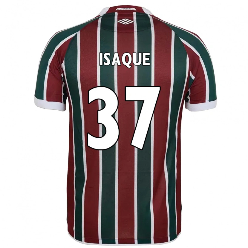 Danxen Mujer Camiseta Isaque #37 Blanco Verde Granate 1ª Equipación 2025/26 La Camisa