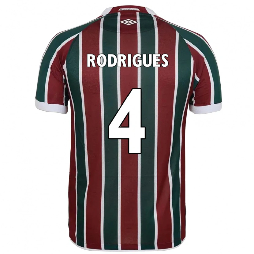 Danxen Mujer Camiseta Nath Rodrigues #4 Blanco Verde Granate 1ª Equipación 2025/26 La Camisa