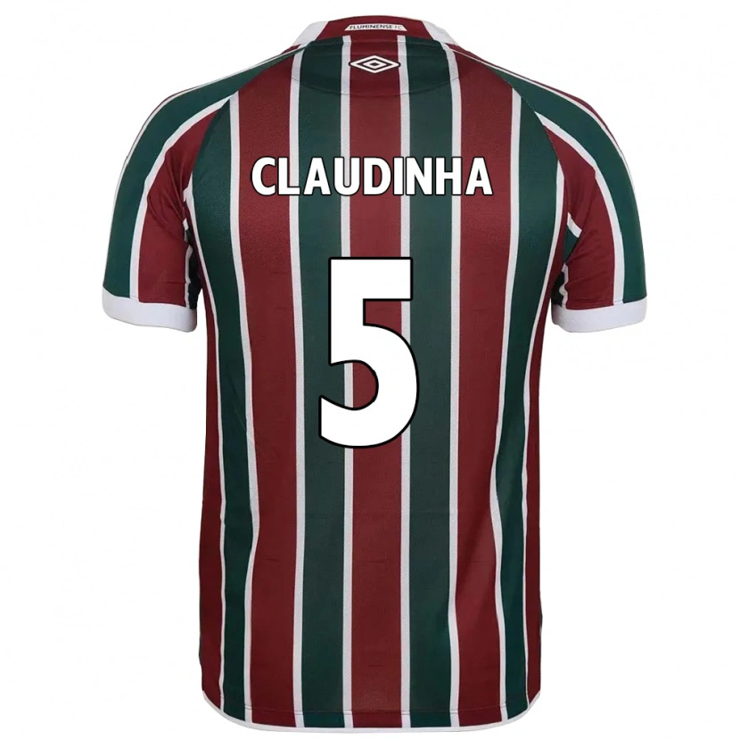 Danxen Mujer Camiseta Claudinha #5 Blanco Verde Granate 1ª Equipación 2025/26 La Camisa