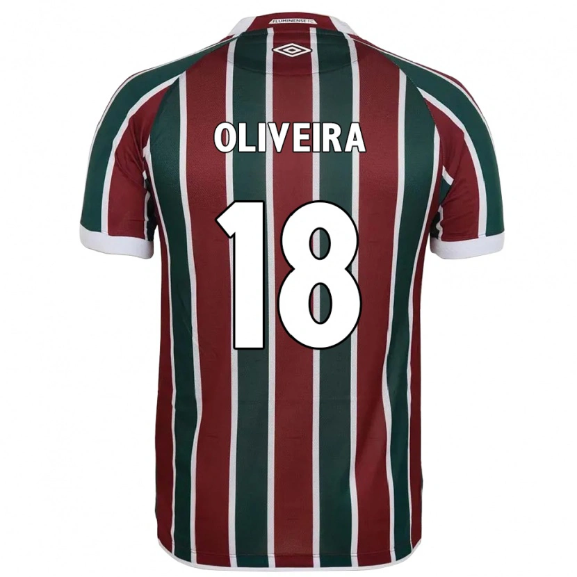 Danxen Mujer Camiseta Camila Oliveira #18 Blanco Verde Granate 1ª Equipación 2025/26 La Camisa