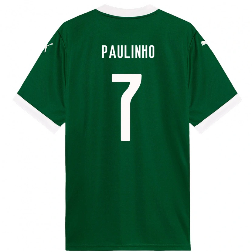 Danxen Mujer Camiseta Paulinho #7 Blanco Verde 1ª Equipación 2025/26 La Camisa