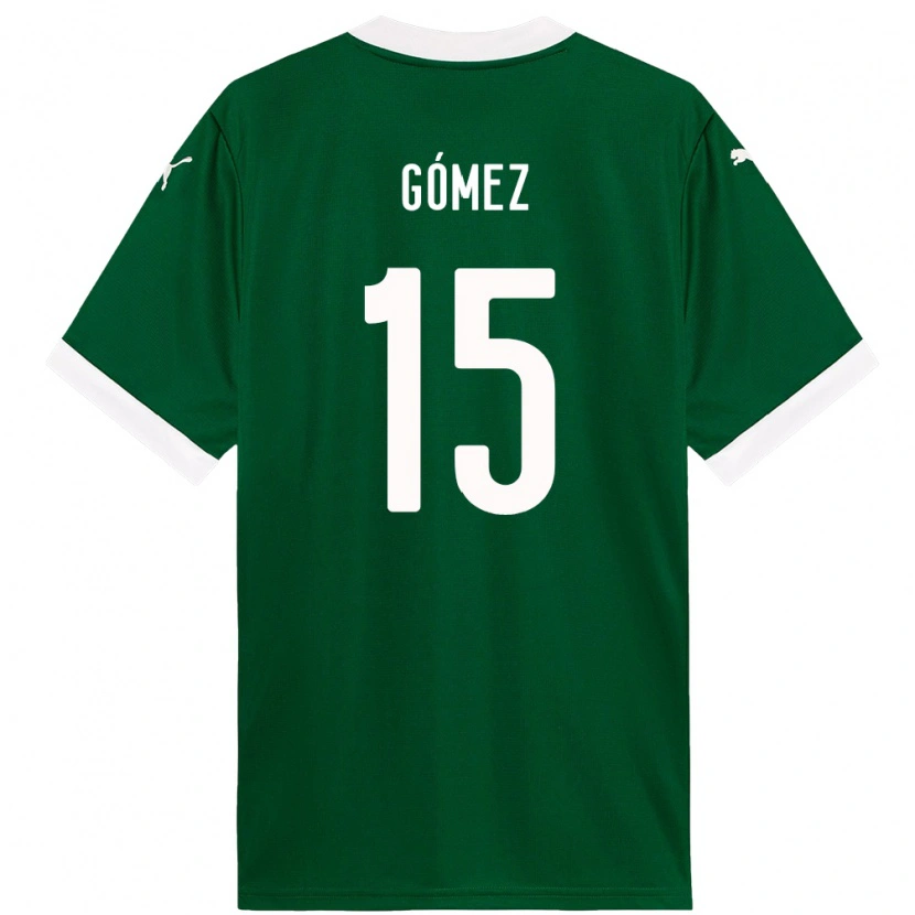 Danxen Mujer Camiseta Gustavo Gómez #15 Blanco Verde 1ª Equipación 2025/26 La Camisa