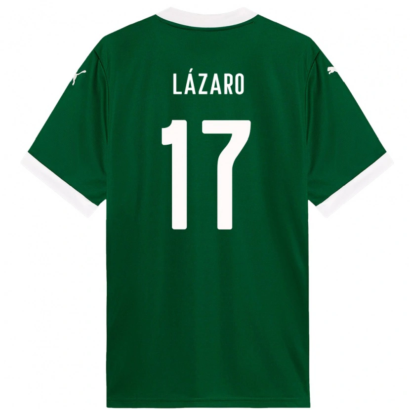 Danxen Mujer Camiseta Lazaro #17 Blanco Verde 1ª Equipación 2025/26 La Camisa
