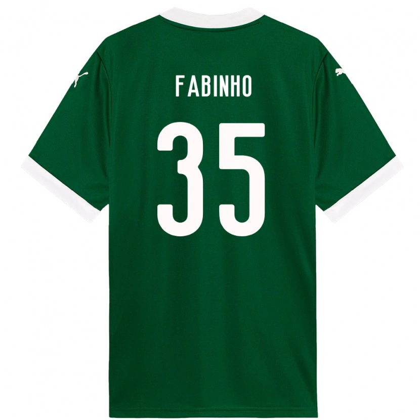 Danxen Mujer Camiseta Fabinho #35 Blanco Verde 1ª Equipación 2025/26 La Camisa