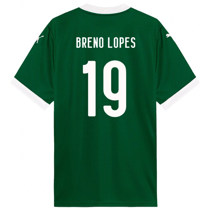 Danxen Mujer Camiseta Breno Lopes #19 Blanco Verde 1ª Equipación 2025/26 La Camisa