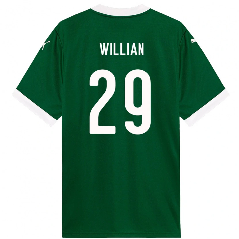 Danxen Mujer Camiseta Willian #29 Blanco Verde 1ª Equipación 2025/26 La Camisa
