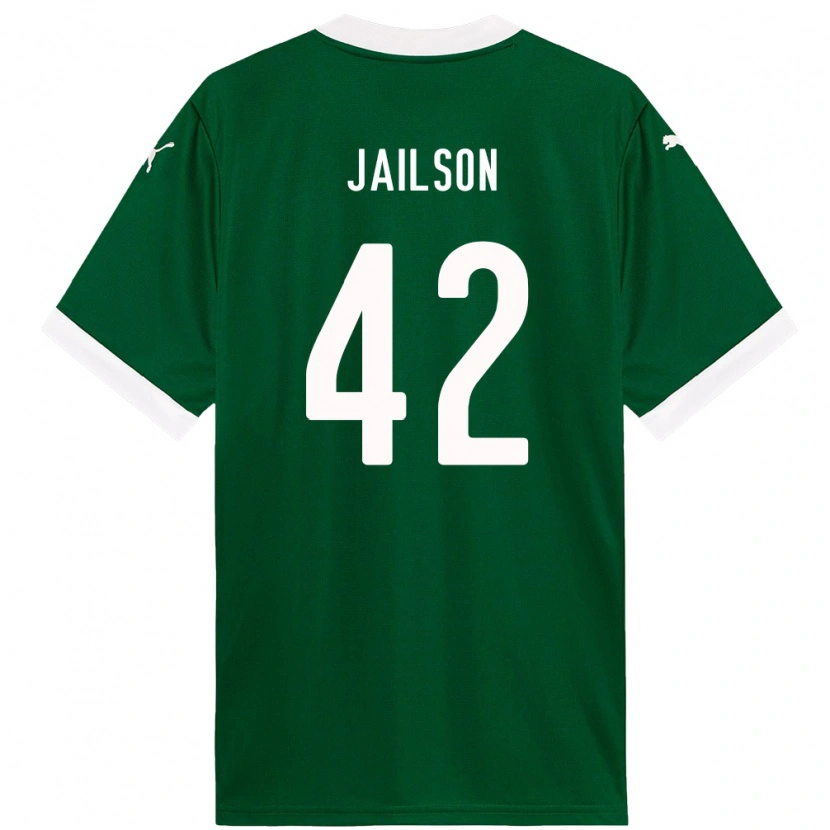 Danxen Mujer Camiseta Jailson #42 Blanco Verde 1ª Equipación 2025/26 La Camisa