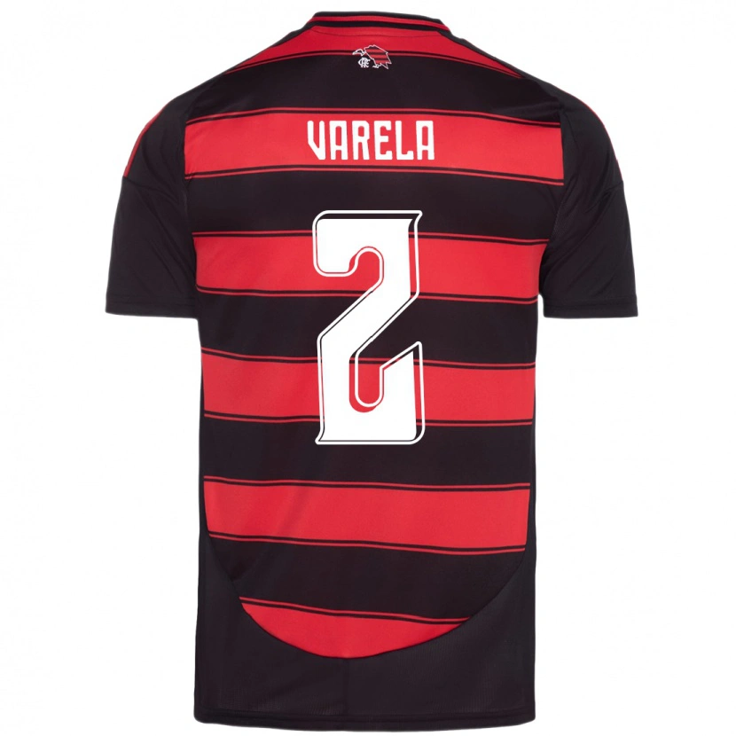 Danxen Mujer Camiseta Guillermo Varela #2 Blanco Rojo 1ª Equipación 2025/26 La Camisa