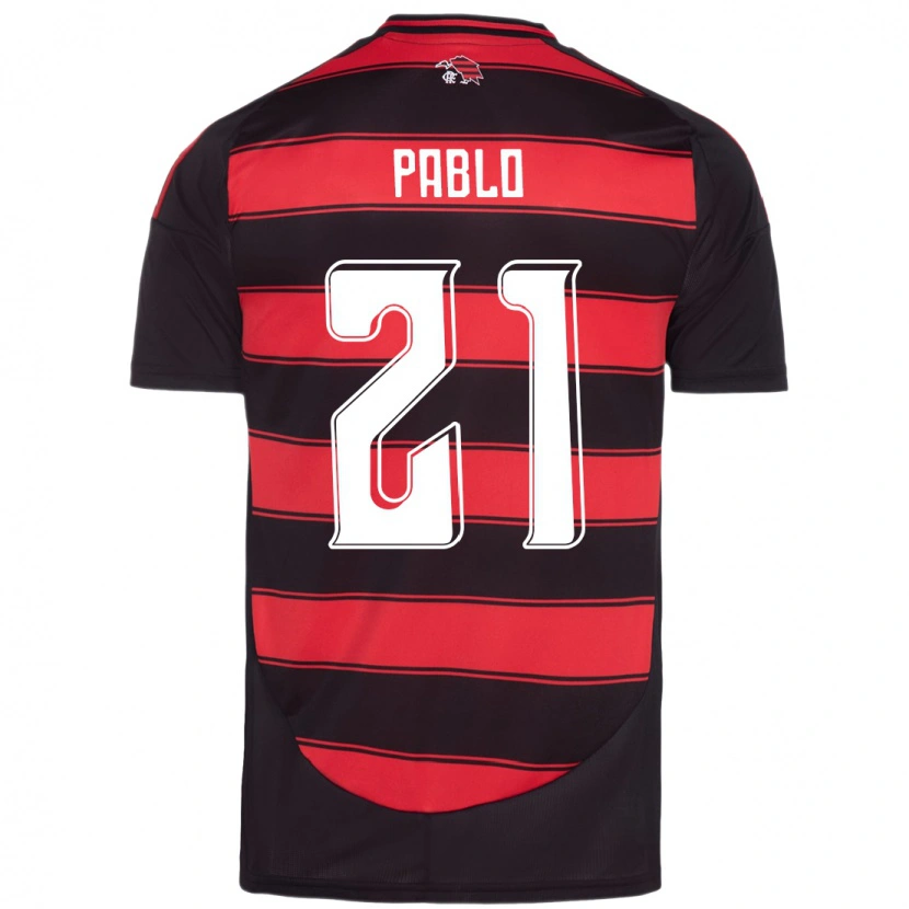 Danxen Mujer Camiseta Pablo #21 Blanco Rojo 1ª Equipación 2025/26 La Camisa