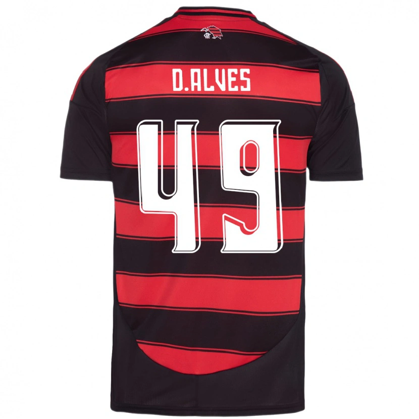 Danxen Mujer Camiseta Dyogo Alves #49 Blanco Rojo 1ª Equipación 2025/26 La Camisa