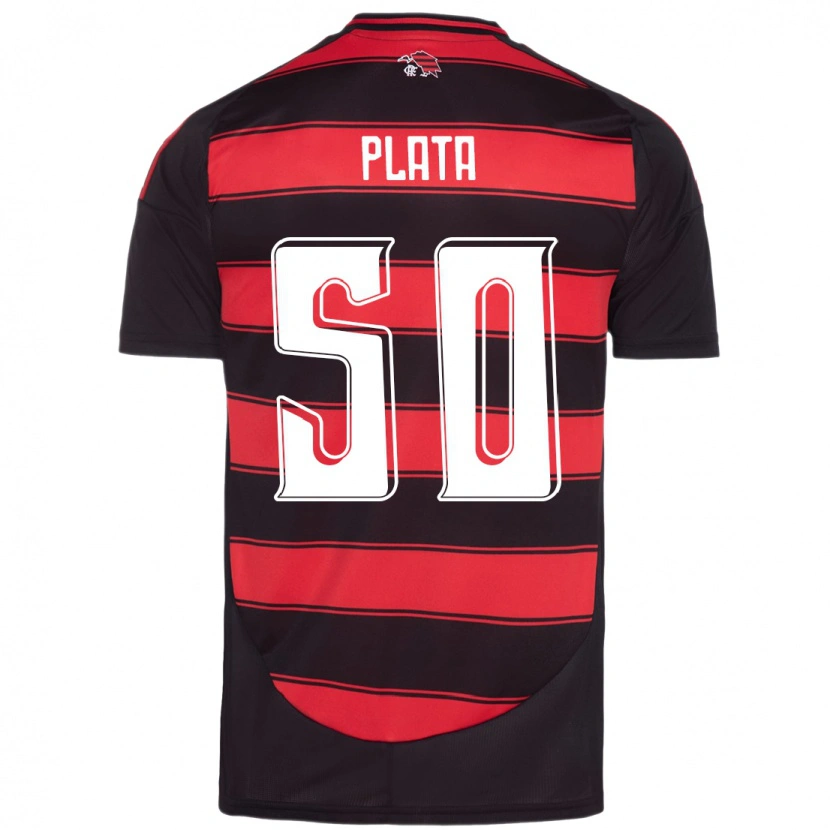 Danxen Mujer Camiseta Gonzalo Plata #50 Blanco Rojo 1ª Equipación 2025/26 La Camisa