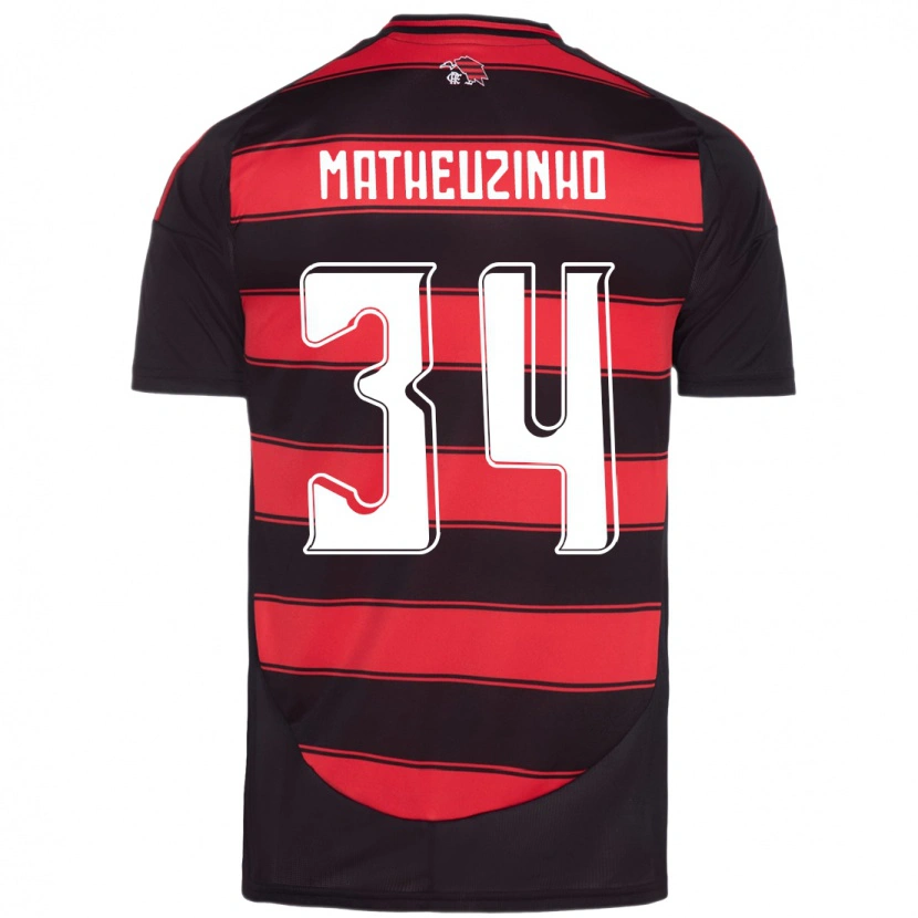 Danxen Mujer Camiseta Matheuzinho #34 Blanco Rojo 1ª Equipación 2025/26 La Camisa