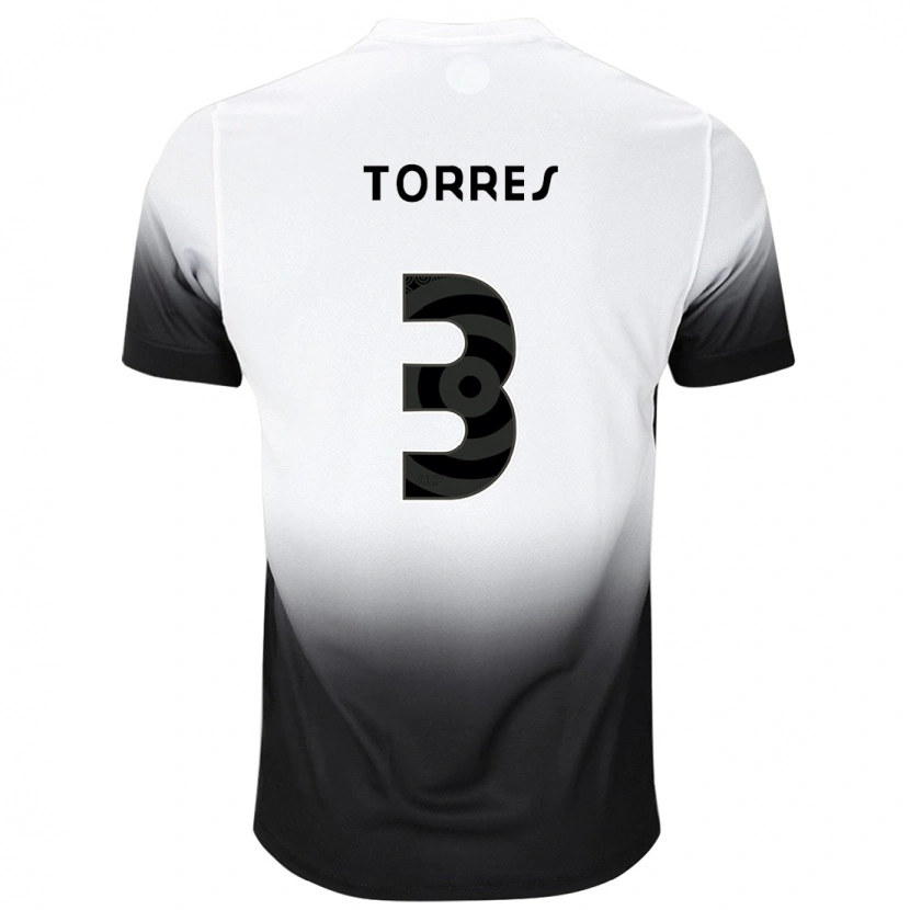 Danxen Mujer Camiseta Félix Torres #3 Negro Blanco 1ª Equipación 2025/26 La Camisa