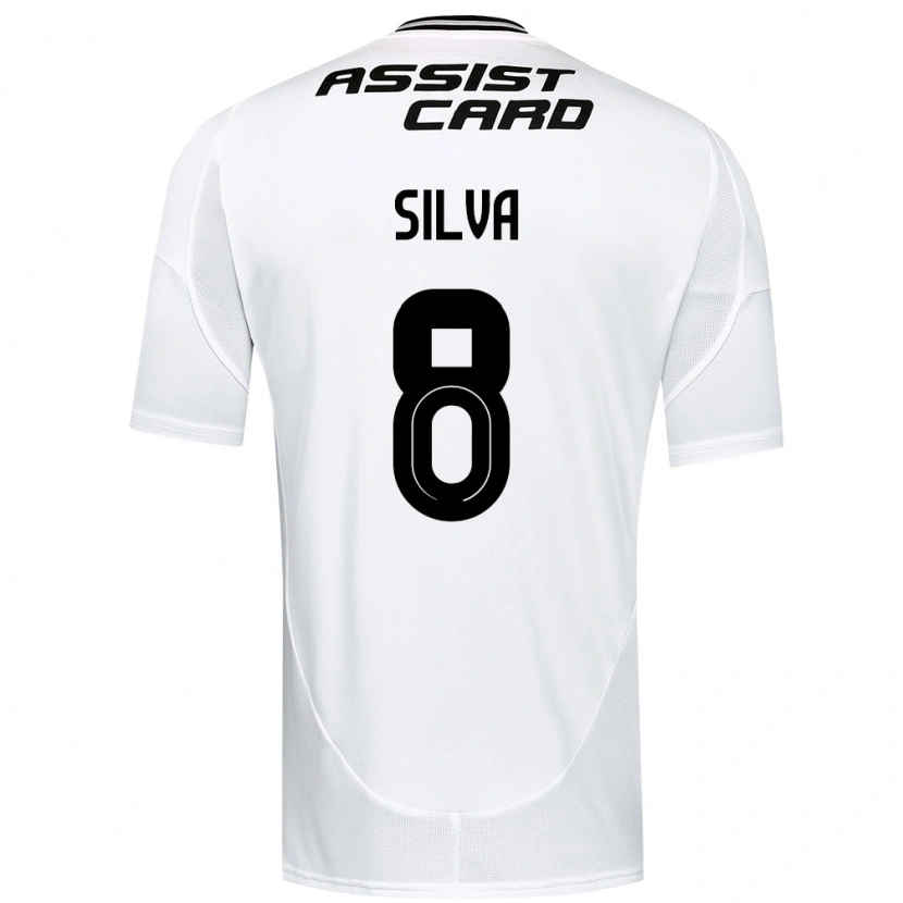 Danxen Mujer Camiseta Bastián Silva #8 Negro Blanco 1ª Equipación 2025/26 La Camisa