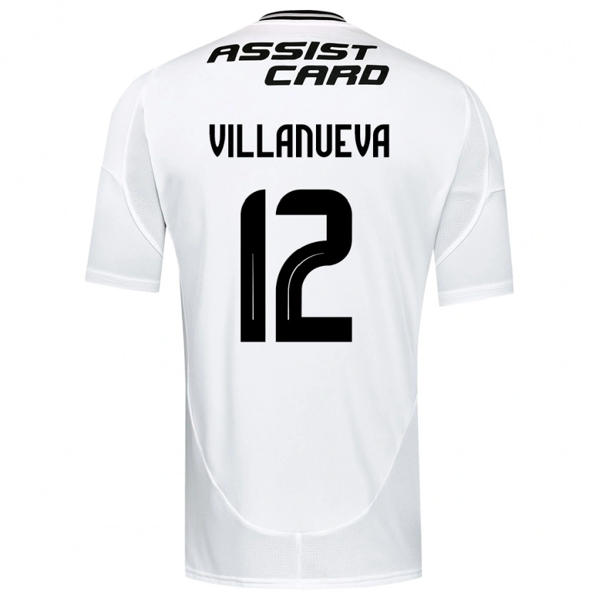 Danxen Mujer Camiseta Eduardo Villanueva #12 Negro Blanco 1ª Equipación 2025/26 La Camisa