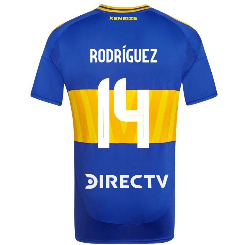 Danxen Mujer Camiseta Isaías Rodríguez #14 Azul Real Amarillo 1ª Equipación 2025/26 La Camisa